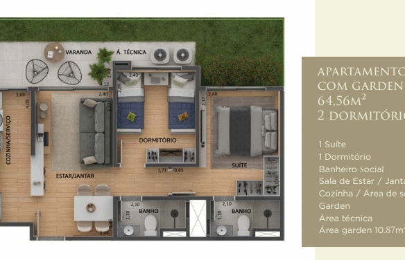 Condominio Parque das Torres 2 Quartos