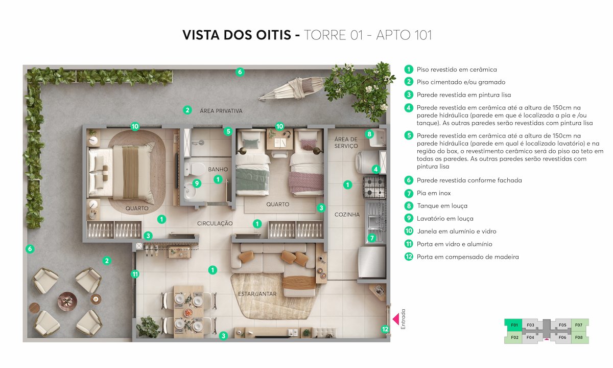 Apartamento 2 Quartos no Vista dos Oitis MRV – Parque Mosaico, Manaus