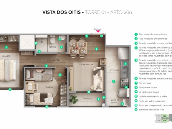 Apartamento 2 Quartos no Vista dos Oitis MRV – Parque Mosaico, Manaus