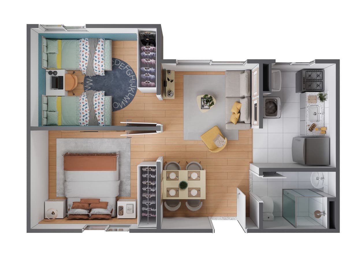 Ideal+ Lagos | Apartamentos de 2 Quartos no Tarumã, Manaus