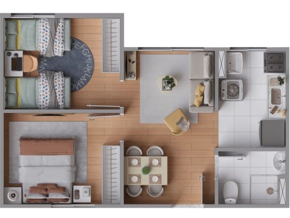 Ideal+ Lagos | Apartamentos de 2 Quartos no Tarumã, Manaus