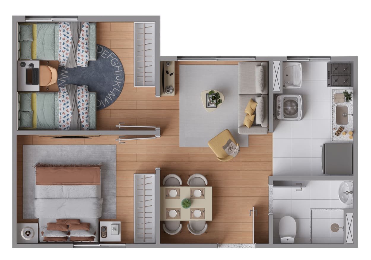 Ideal+ Lagos | Apartamentos de 2 Quartos no Tarumã, Manaus